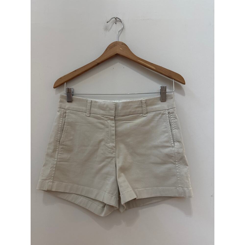 J Crew Women's 4"  Chino Shorts Khaki Size 4 Classic Nautical Preppy Basic